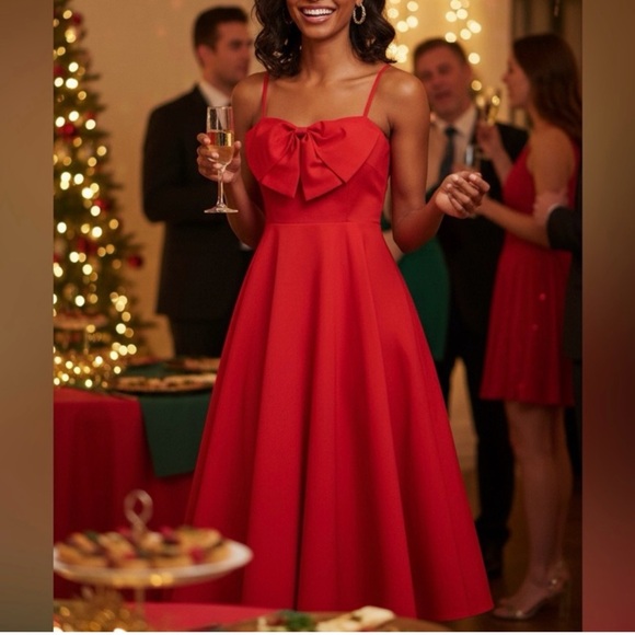 a new day Dresses & Skirts - A New Day Elegant Red Midi Dress. Size 14